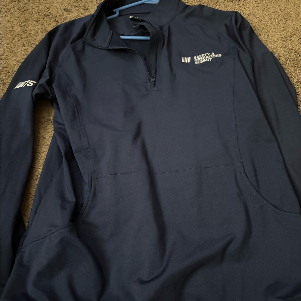 Navy Blue Half-Zip Jacket